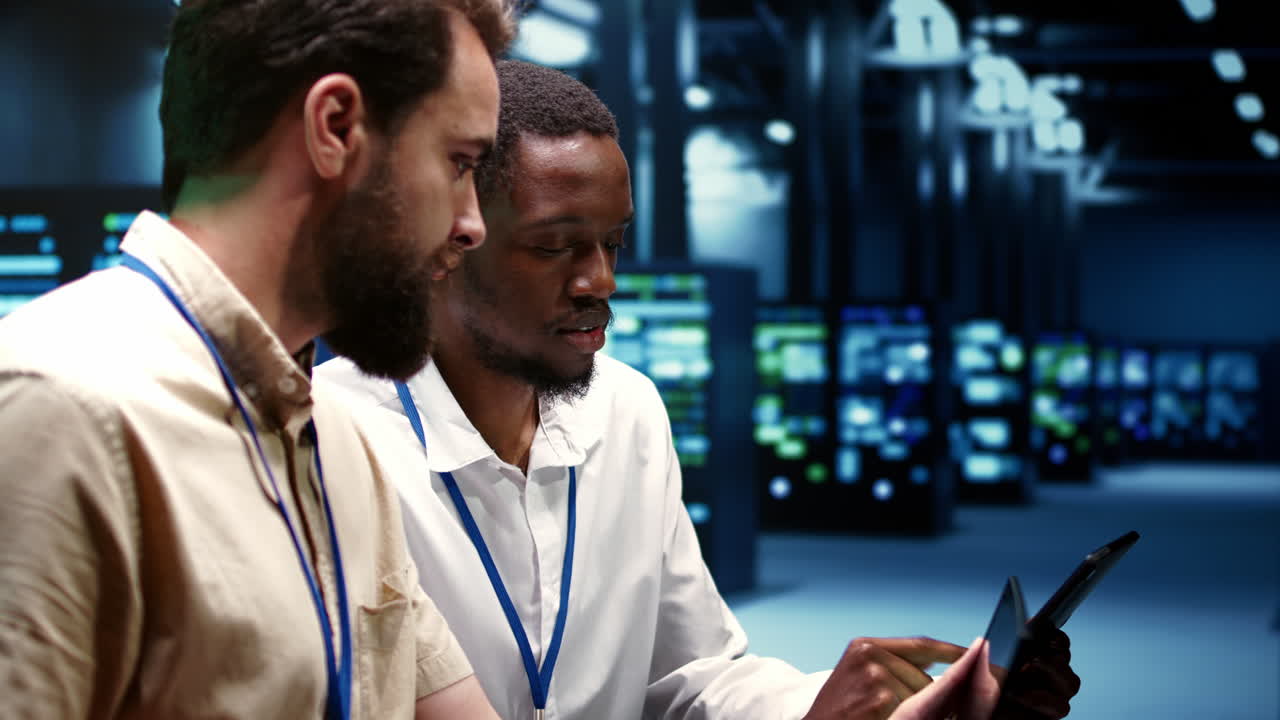 equipo haciendo pruebas de componentes del centro de datos