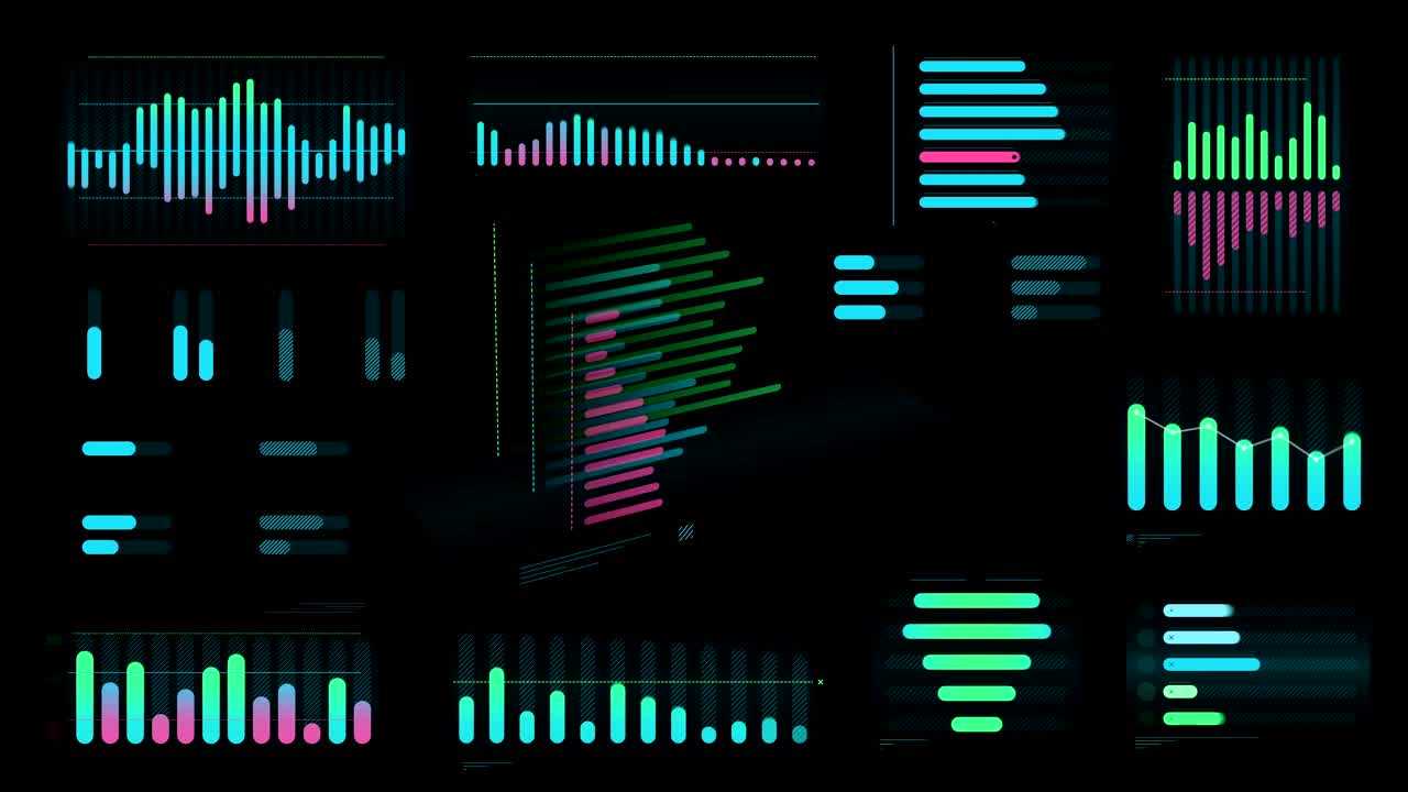 Collection of animated infographic elements