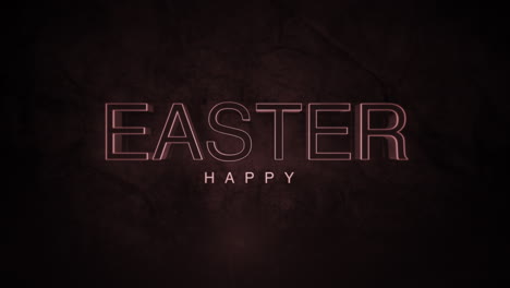 happy easter modern neon light illustration