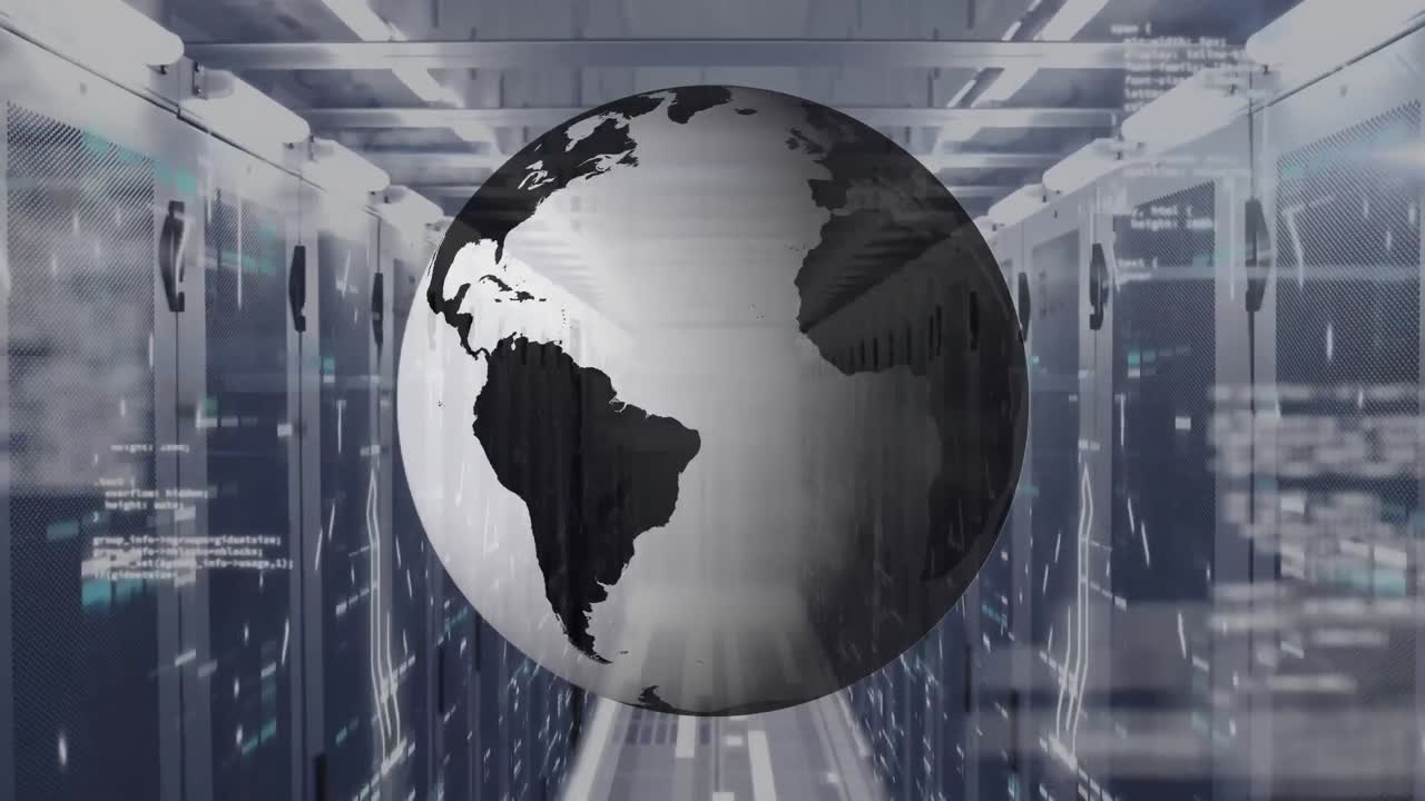 Animation of globe spinning