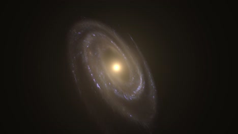 spiral galaxy in the darkness of the universe