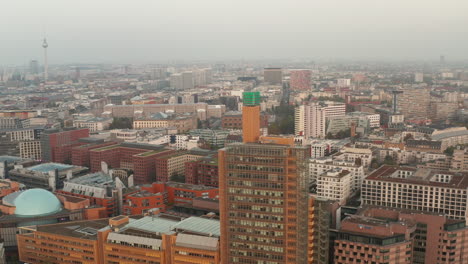 Forwards-fly-above-urban-neighbourhood.-Aerial-view-of-various-multistorey-buildings.-Berlin,-Germany