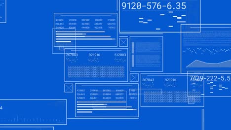 Animation-Von-Schnittstellen-Zur-Datenverarbeitung-Vor-Blauem-Hintergrund