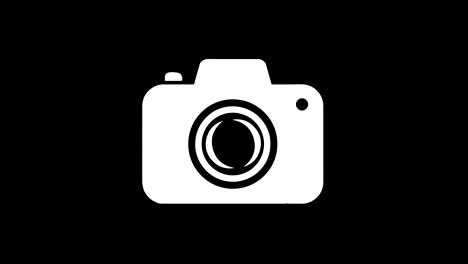 camera photography icon vintage twitched bad signal animation.