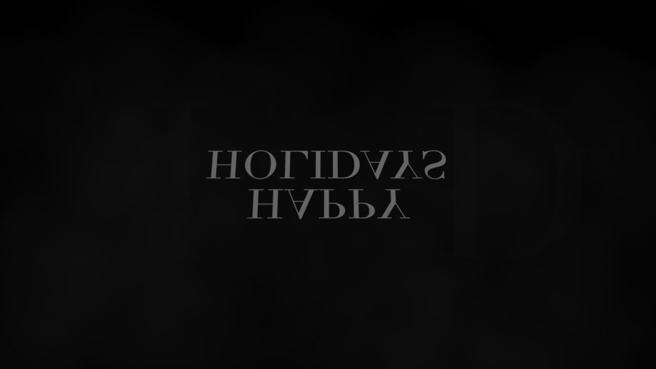 saludos de felices fiestas fondo negro, texto blanco - celebrar la temporada con alegría