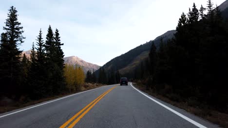 pov driving in the mountain of central colorado