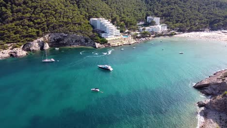 overview of  llonga, ibiza, spain