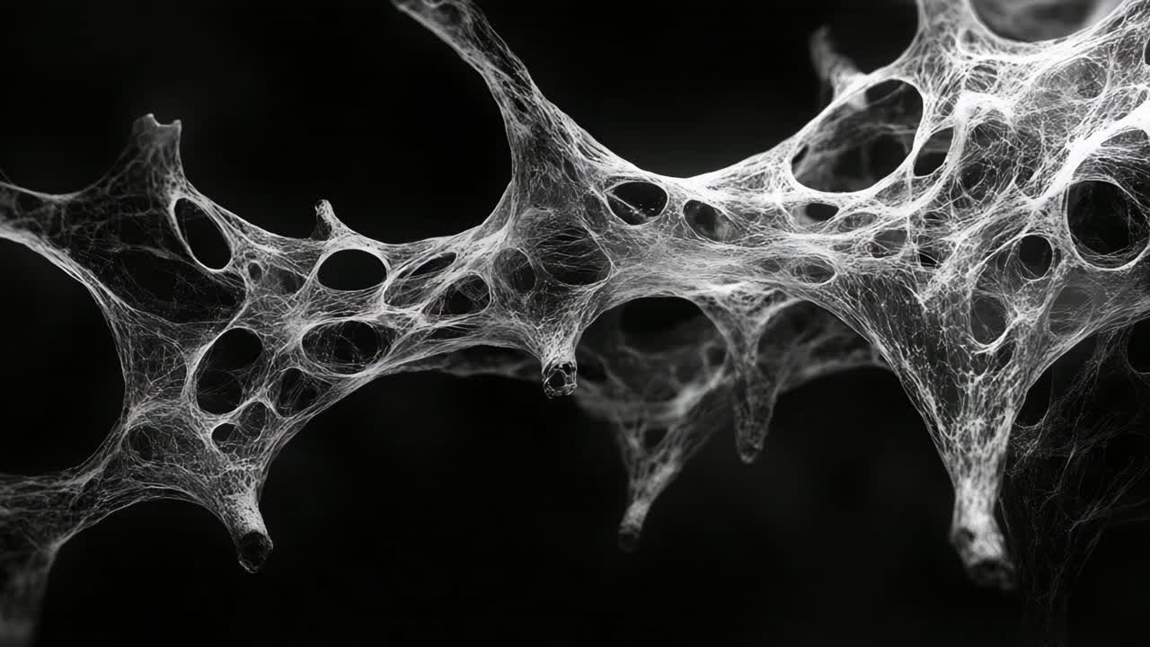 Detailed Macro Shot of a Spider Web