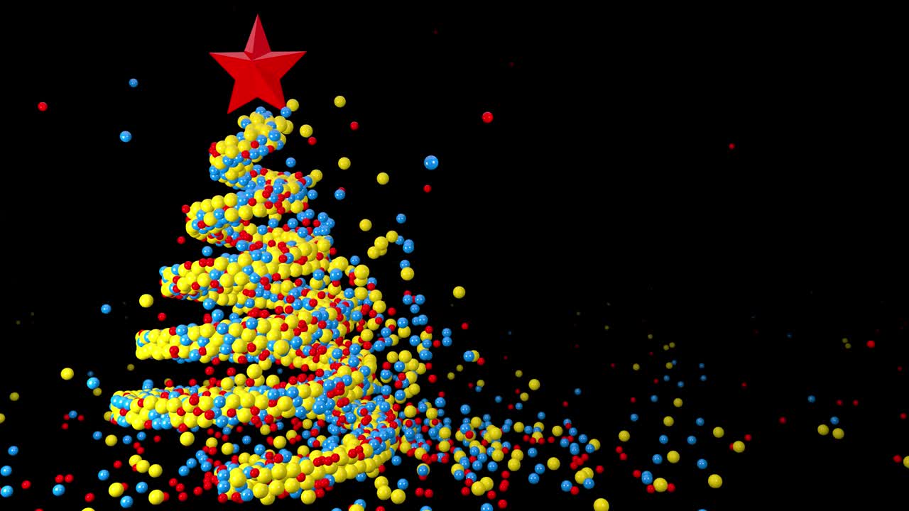 árbol de navidad de regalos apareciendo, feliz navidad y feliz año nuevo 2020 animación.