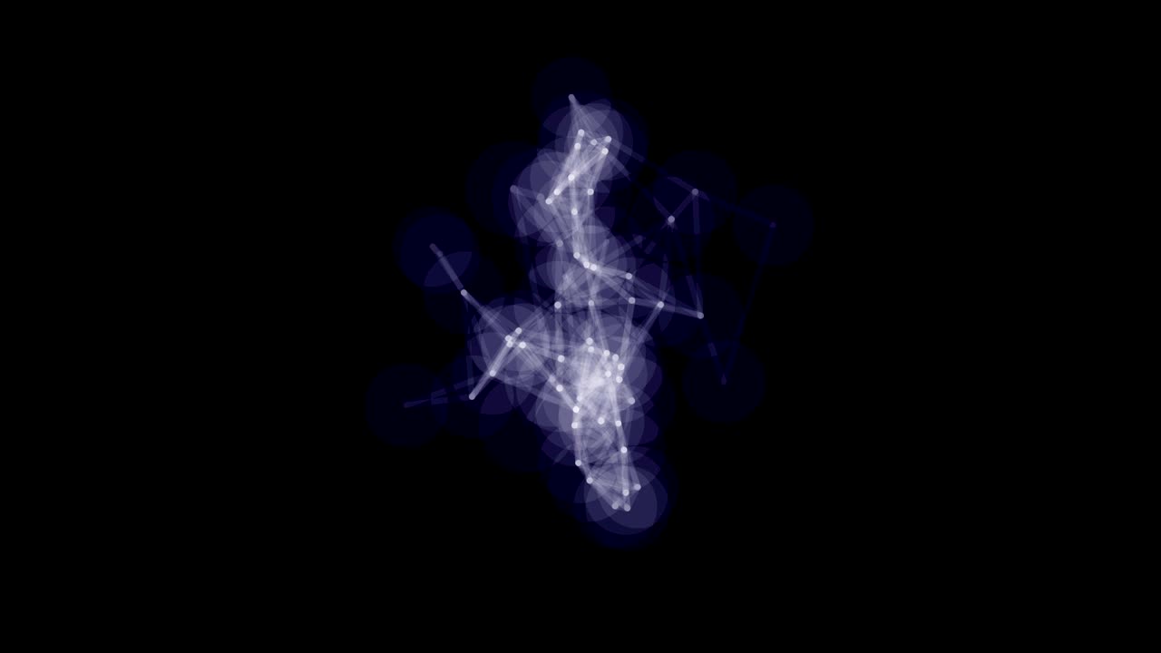 입자 에너지 구. 전기와 번개. 루프 애니메이션.