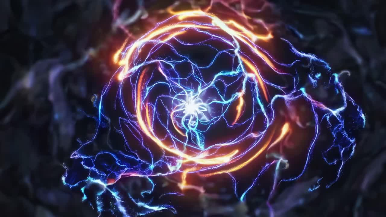 visualización abstracta de la energía en espiral
