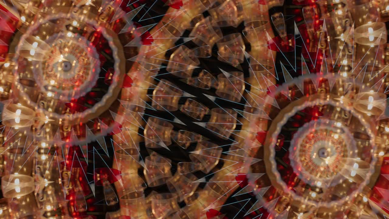 fondo abstracto multicolor y movimiento con efecto caleidoscopio