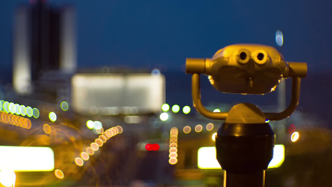 밤에 도시의 불빛