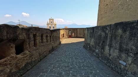 stone pathways and ancient architecture in naples