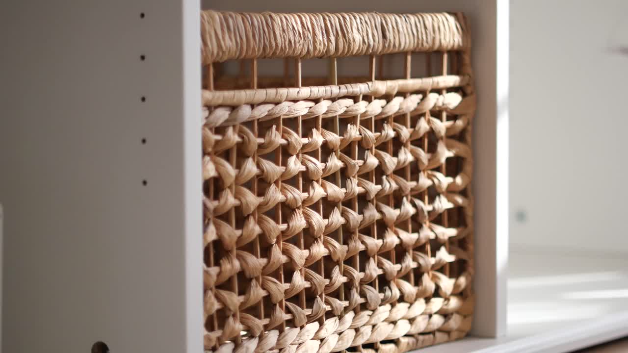 棚の上の織りバスケット
