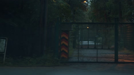 fence in the british military training area senne in paderborn, germany