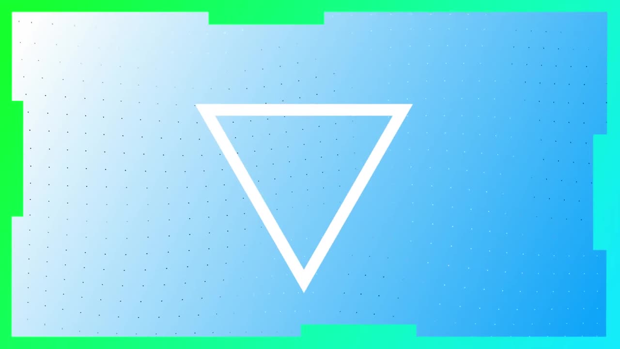 파란색 배경에서 움직이는  ⁇ 색 모양의 애니메이션