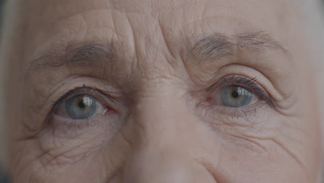 close-up of an elderly woman's eyes