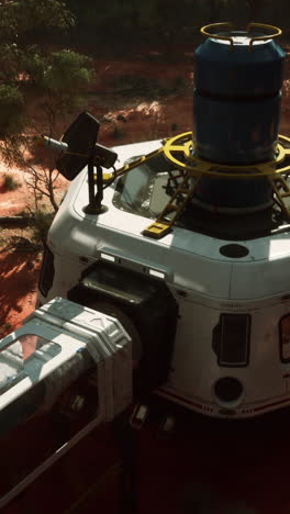 alien outpost in a desert landscape