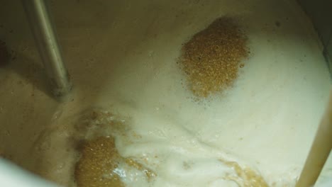 beer mashing process in a brewery