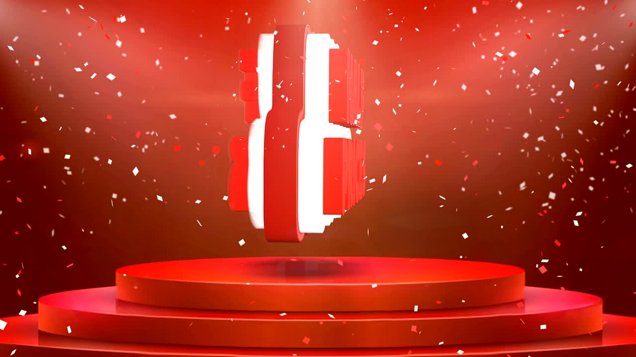 половина цен текст анимация сцена подиум конфетти цикл анимация