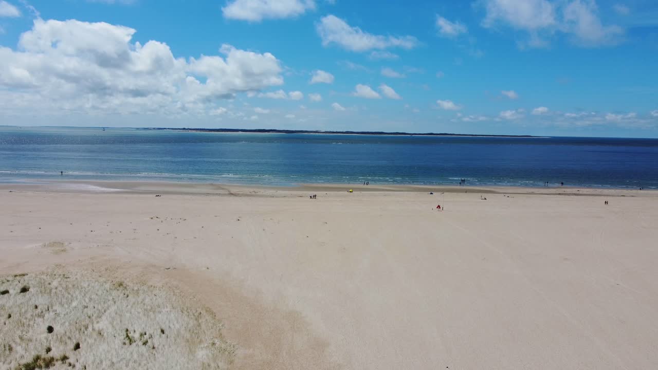 덴마크 의 로모 섬 에 있는 센더스트랜드 해변 의 항공 사진