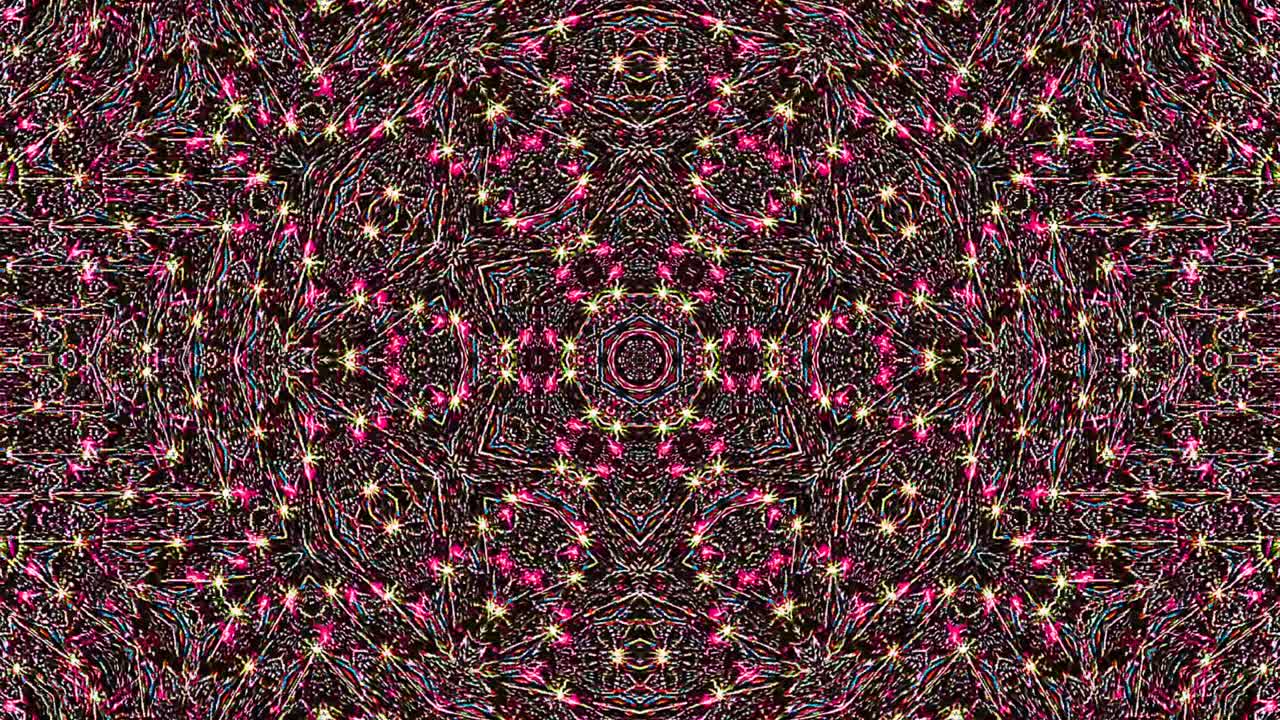 hermoso caleidoscopio abstracto que brilla, una luz radiante que regula los movimientos sutiles
