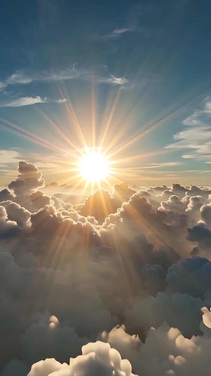 Sfondo per Adorazione 4K: Croce Cristiana e Luce Celeste