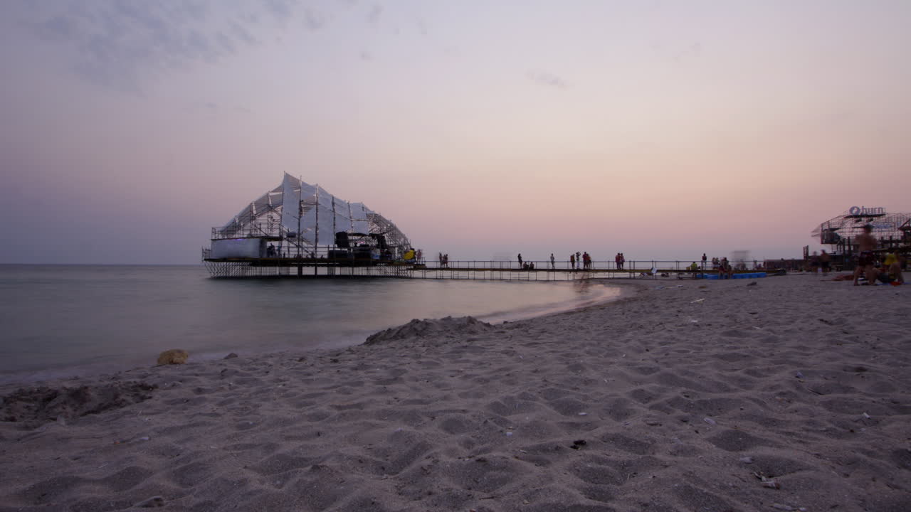 카잔팁 해변의 석양