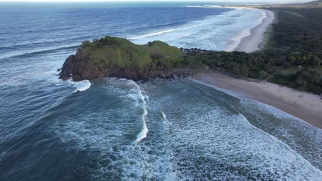 Malerische-Aussicht-Auf-Norries-Headland-In-Der-Strandstadt-Cabarita,-New-South-Wales,-Australien