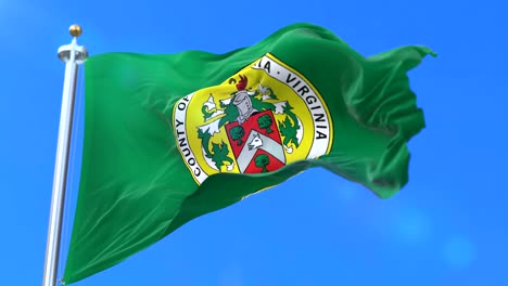 flag of san spotsylvania county, state of virginia in united states - loop