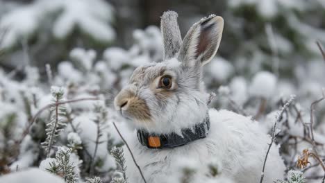 snowshoe hare in winter