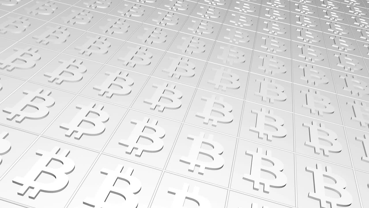 Bitcoin grå abstrakt baggrund. Sømløs loop