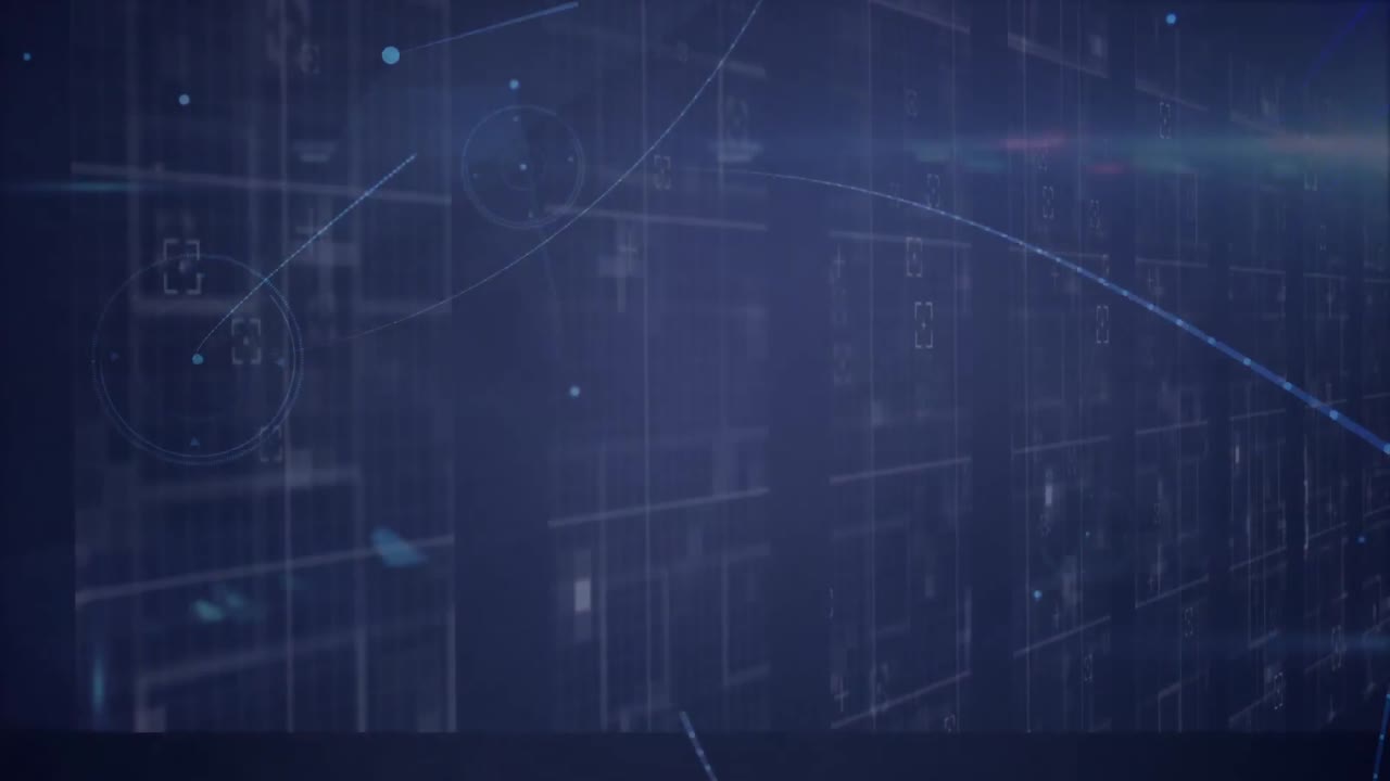 animación de la red de conexiones y datos diversos a través de servidores