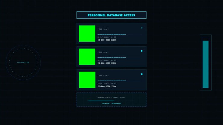 Digital Personnel Database Access Interface with Loading Progress