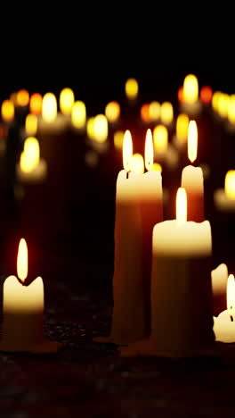 many candles in the dark