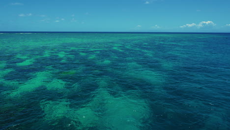 calm sea at the great barrier reef in the coral sea