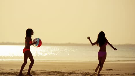 luxury tourism destination multi ethnic female on beach