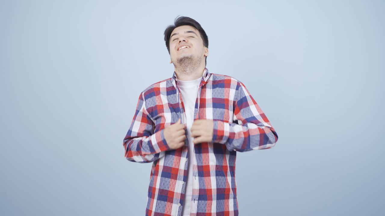 오만한 오만한 사람.