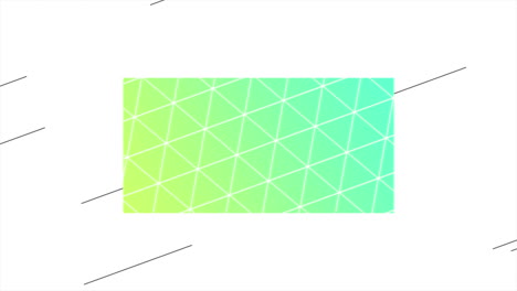 green triangles pattern with lines on white gradient