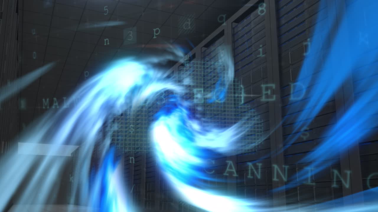 This video shows how data processing works over a server room