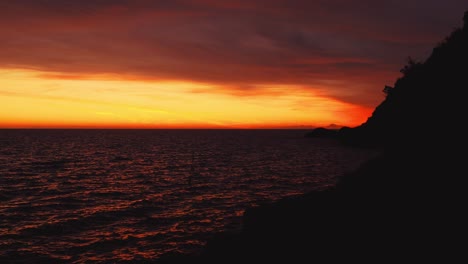 Scenic-seaside-coast-beach-at-Talamone-in-Tuscany,-Italy