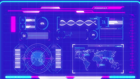 animation of data processing on interface