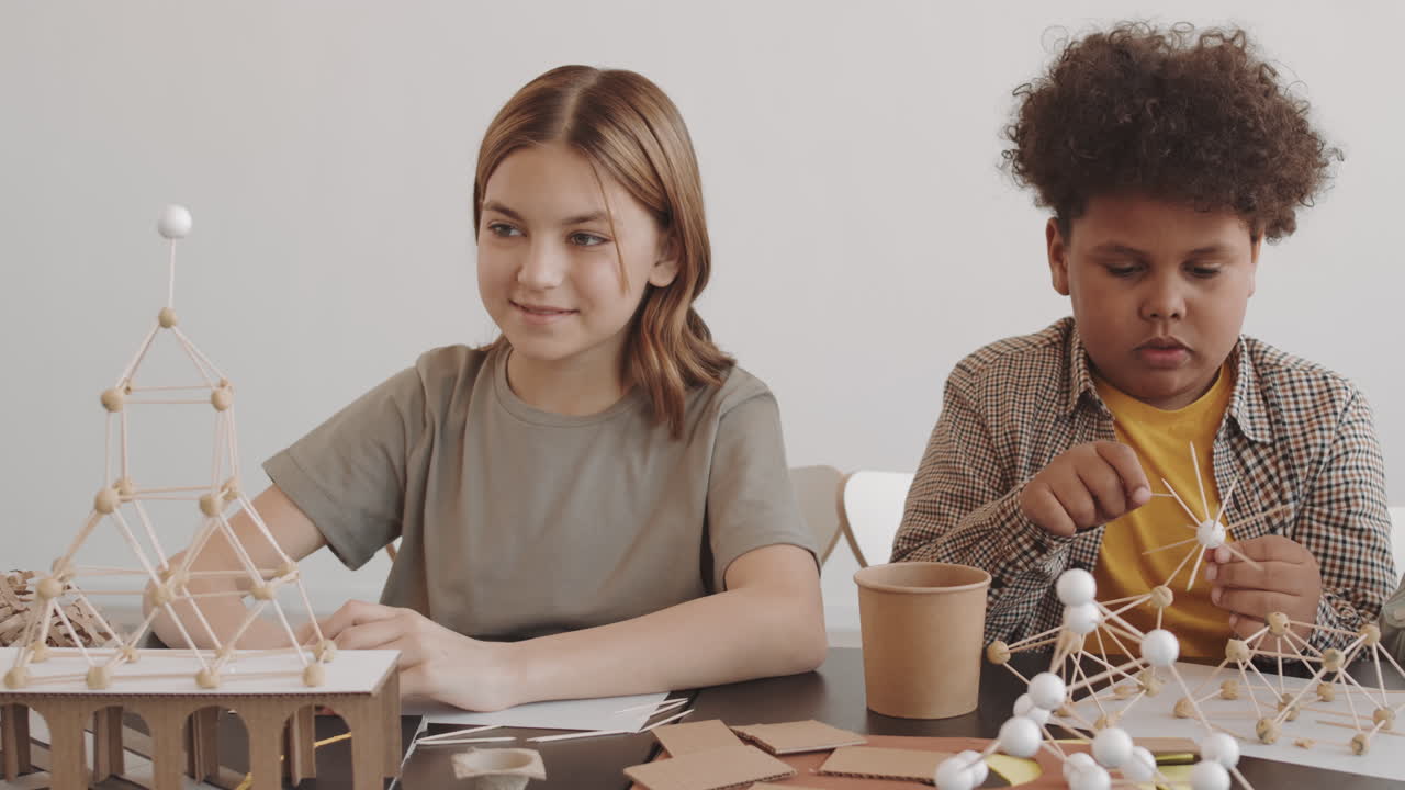 Children Working on School Project