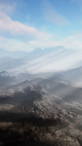 foggy mountain range