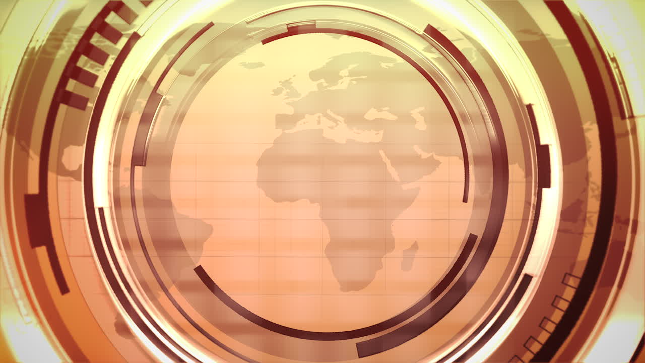 elementos hud futuristas y mapa mundial en el espacio