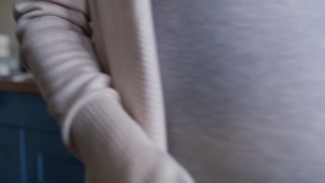 pregnant woman preparing healthy breakfast