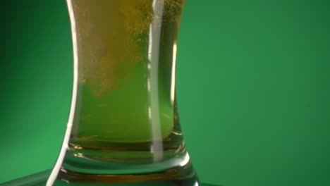 bubbles of beer on a glass