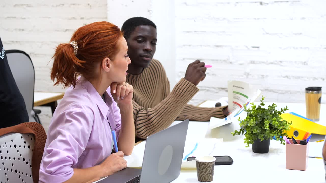 Business meeting with diverse colleagues
