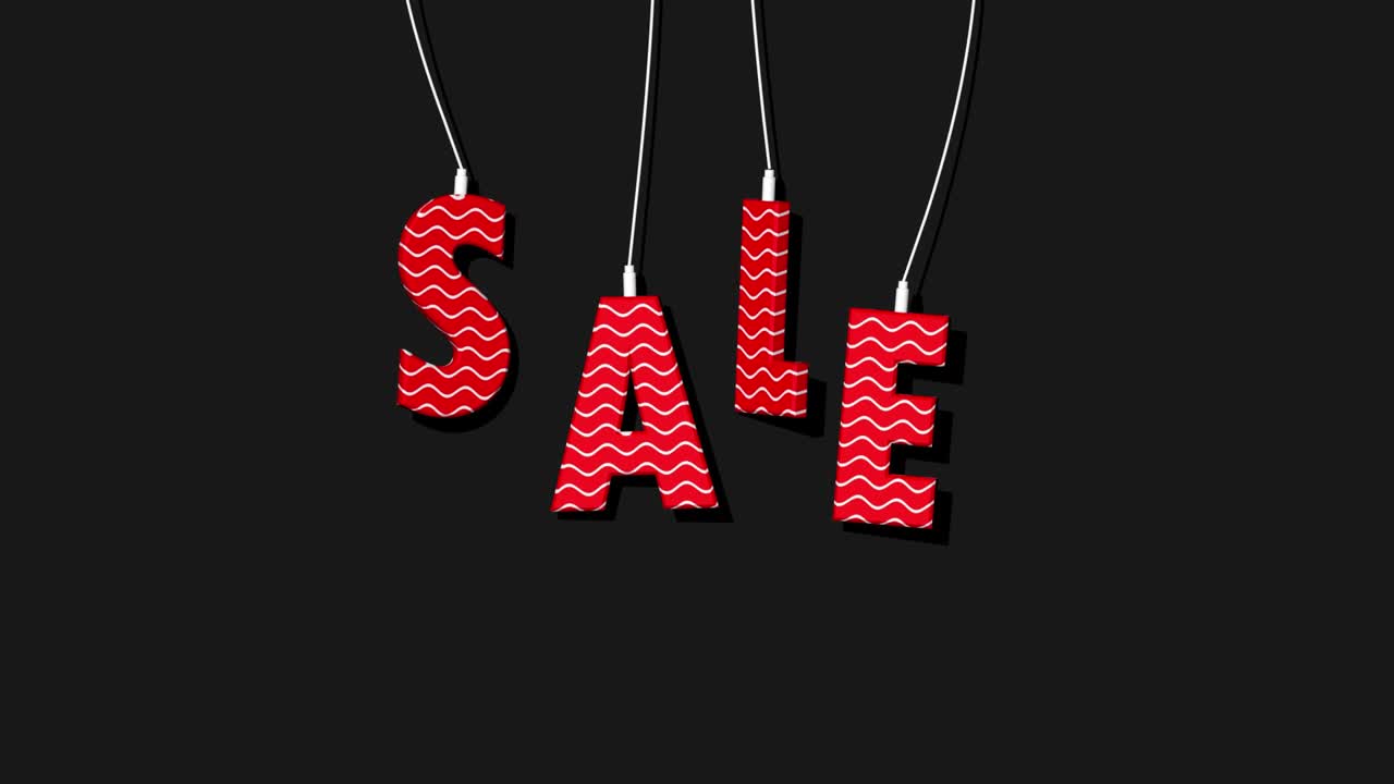 cartas de venta de goma colgando renderización 3d dinámica, venta especial abridor pegadizo, venta de juguetes animación, pantalla verde clave de croma, luma matte selección en blanco y negro,